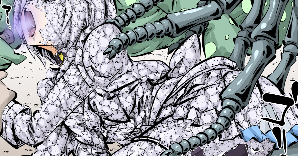 毒ガスと卵を産み付けられる苦しみを石化で永遠に味わう絵亜※瞳なし差分あり(毎日ヒロピン「イラスト？？？の差分」)