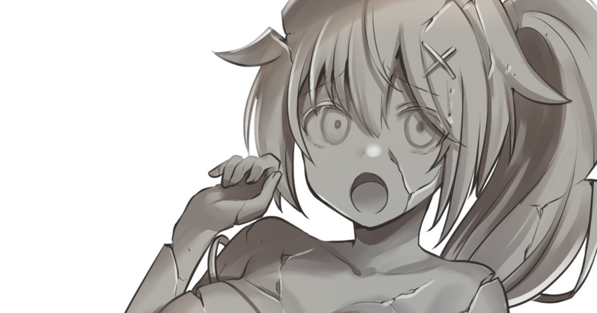 ワンドロ　オリキャラちゃん石化