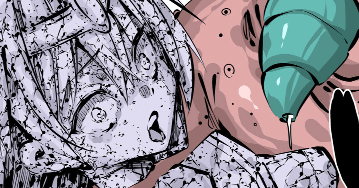 石化したお腹以外を破壊されたまりも(毎日ヒロピン「イラスト2158」)