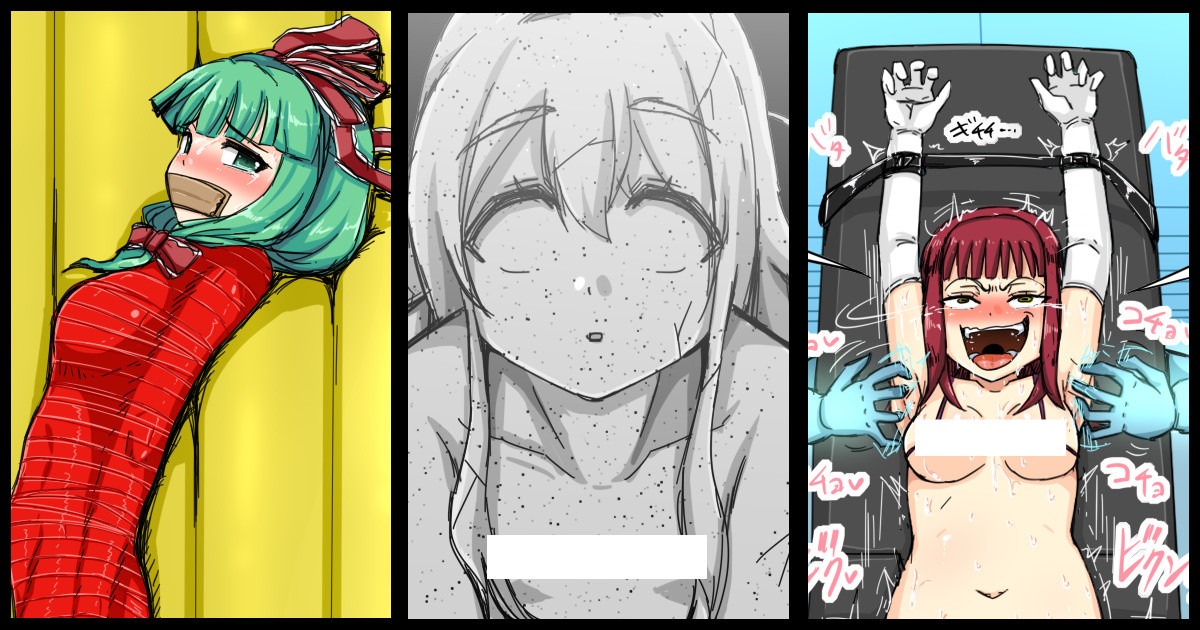 お題箱ラフ「全裸の100カノの好本静が女の子座りで全身石化」