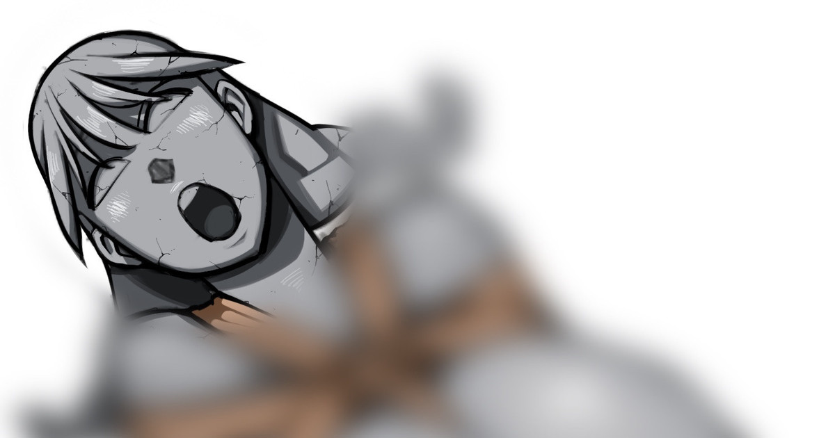 [R-18] 亀甲縛りで悶えている最中に石化されたおさげの女の子 | エキセントリック鳩美さん