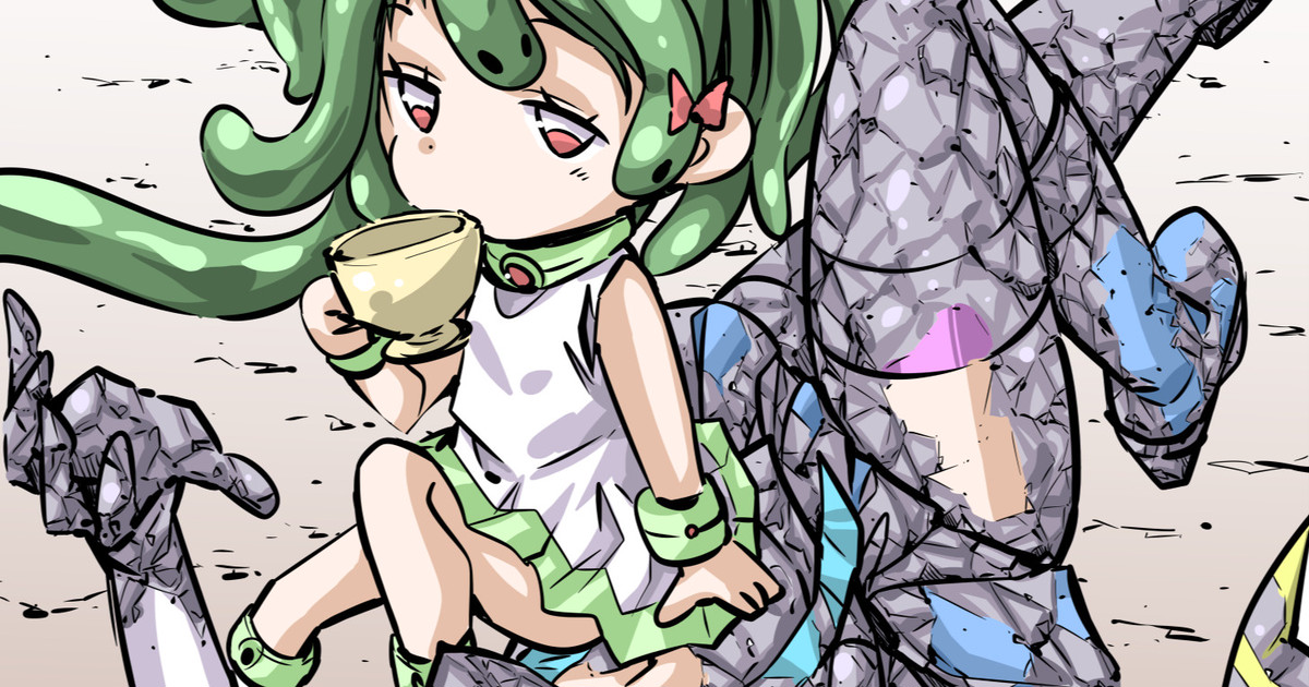 まりもに石化の牙つづき(毎日カラーやられラクガキ171)