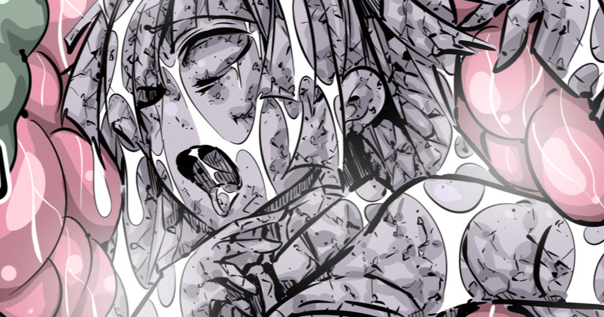 石化ユリナ丸呑み(毎日カラーやられラクガキ203)