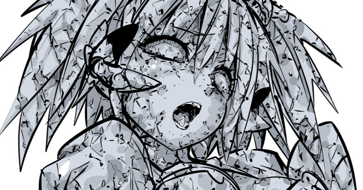 ほのかアシェンプテル装備完全石化(毎日カラーやられラクガキ252の差分(瞳差分あり))