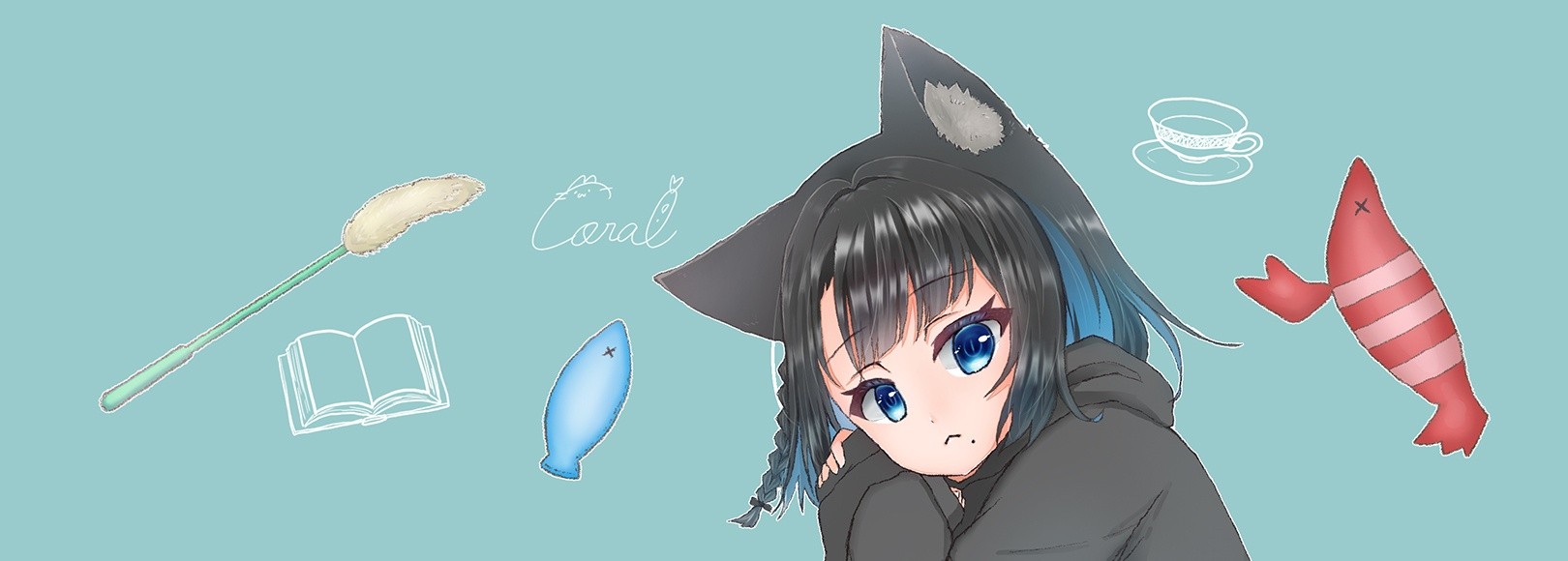 Fanbox banner for @coral